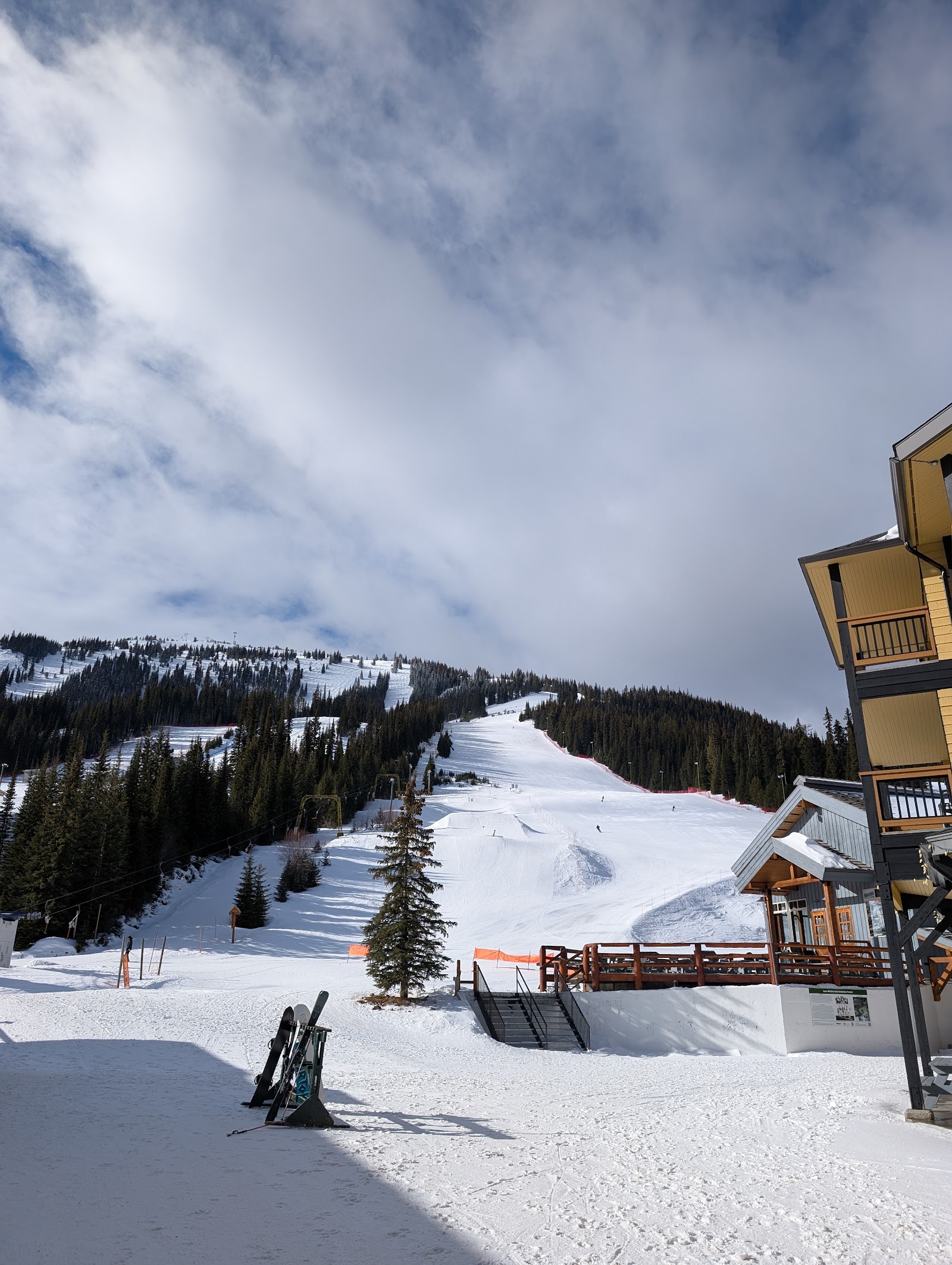 Snowy summit terrain at Apex Mountain Resort