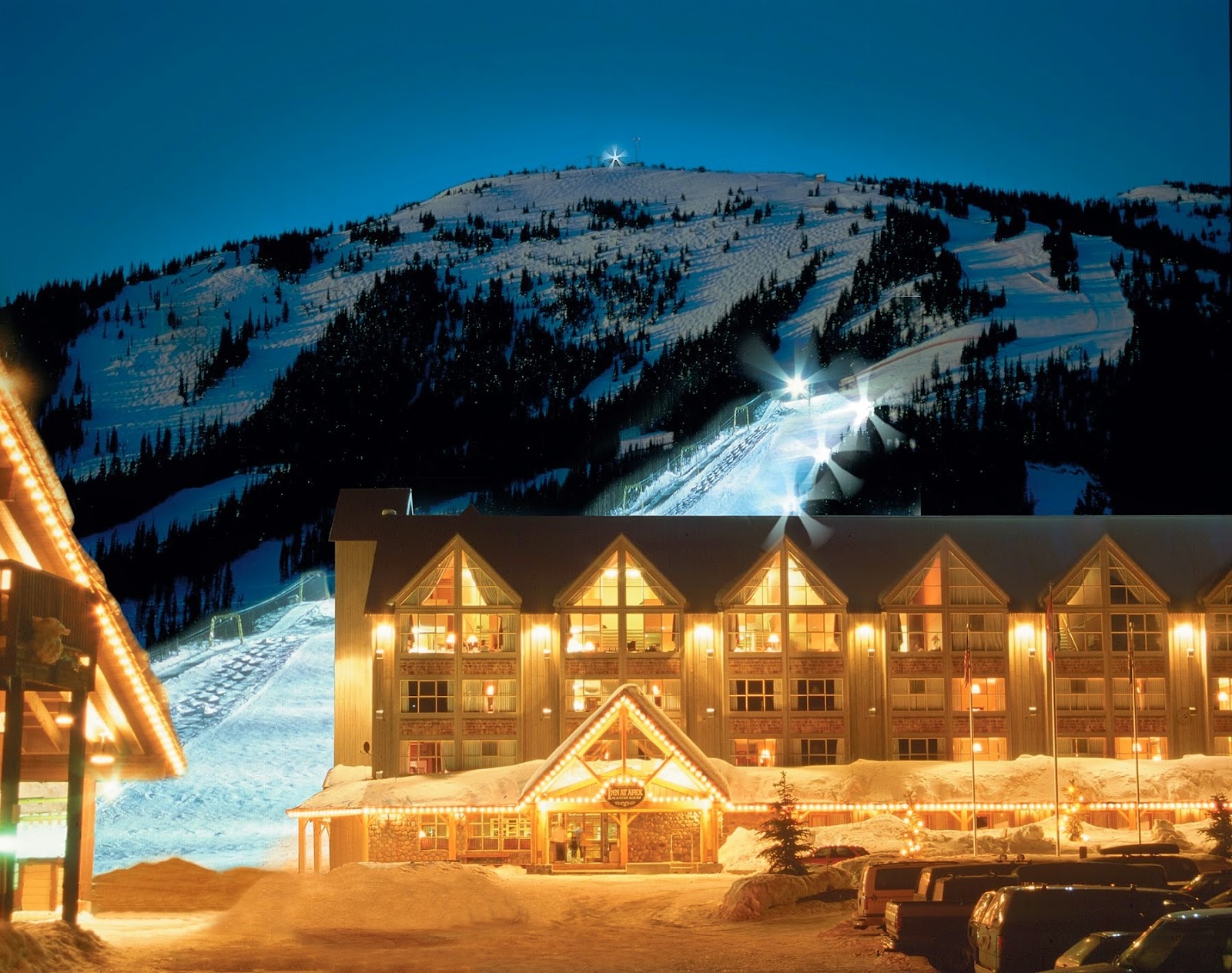 The compact ski in ski out village at Apex