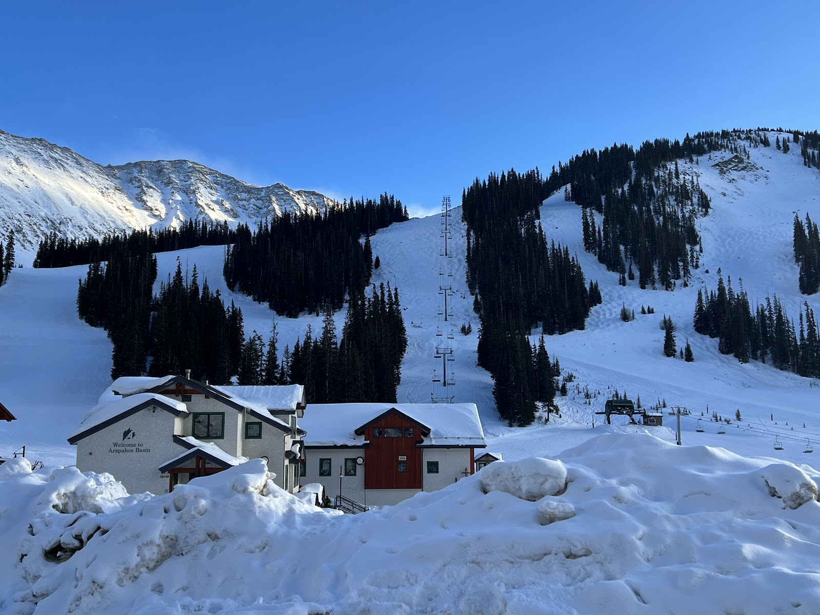A Colorado mountain town under fresh winter snow