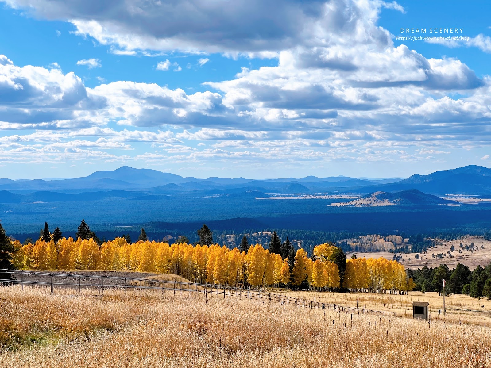 Snow covered alpine slopes above Flagstaff Arizona