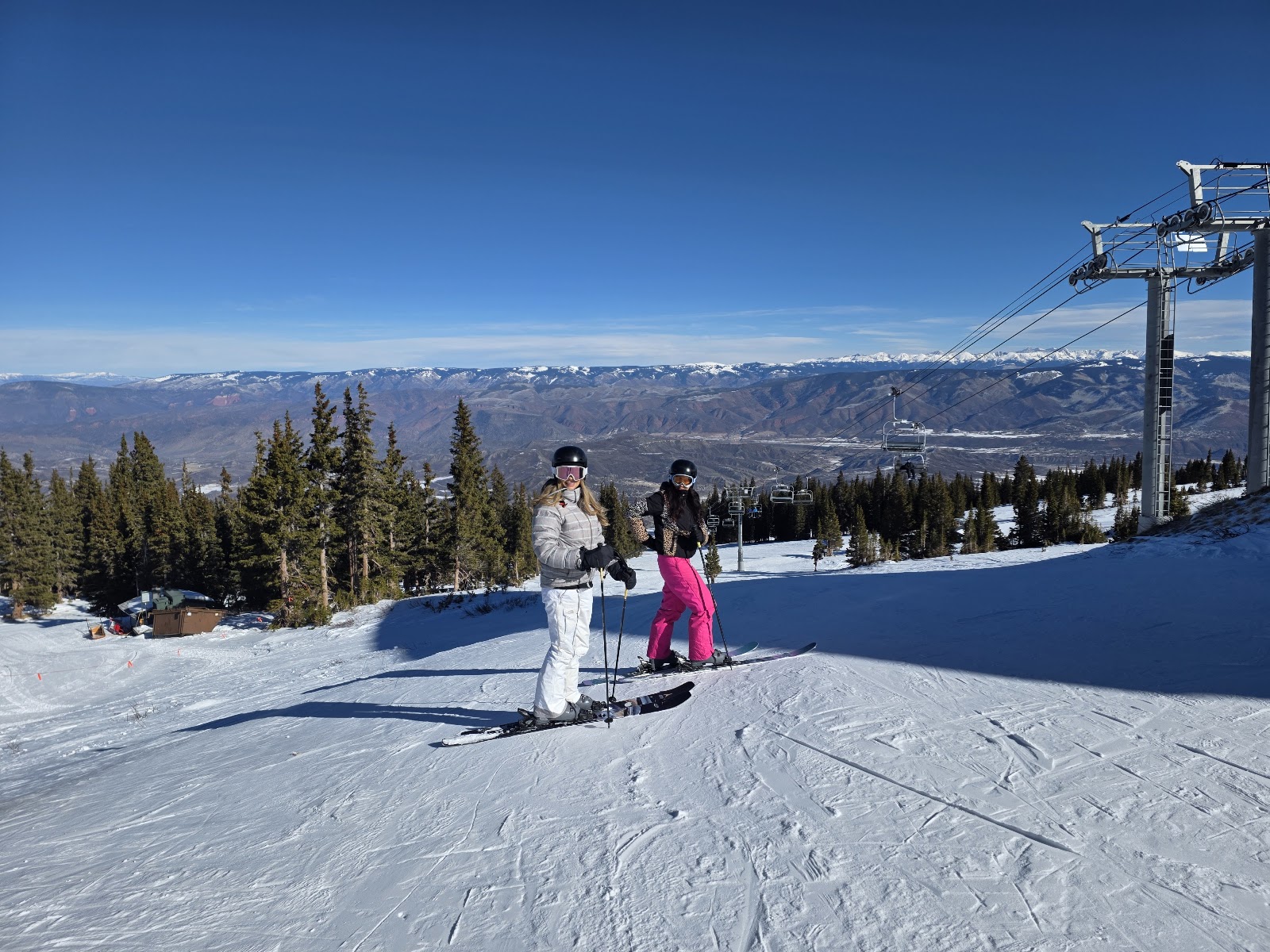 Luxury ski slopes above the town of Aspen in Colorado