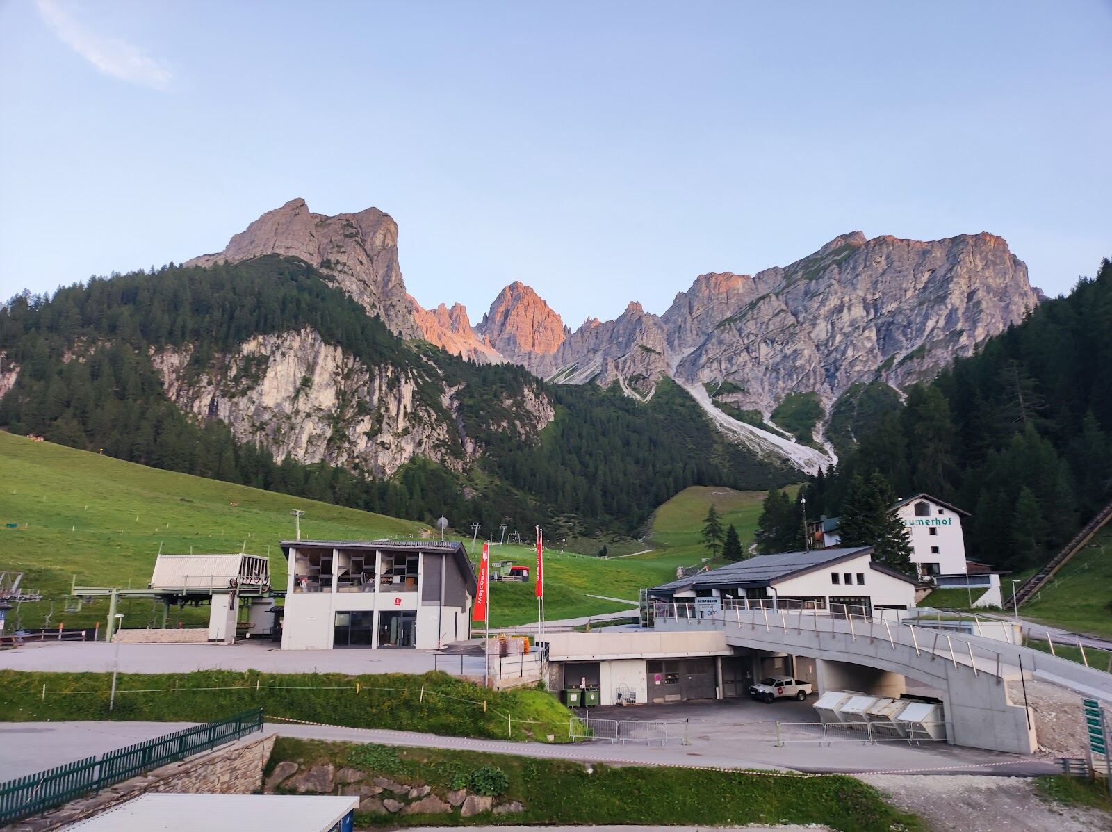 View from Axamer Lizum down toward the Inn valley and Innsbruck