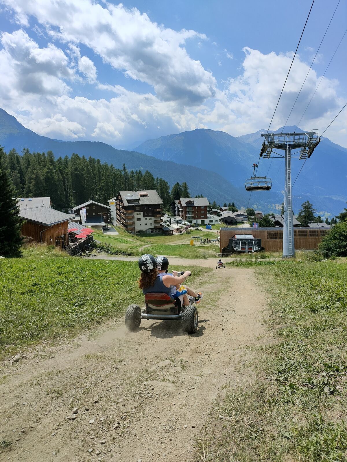 View over the Goms valley from the slopes above Bellwald