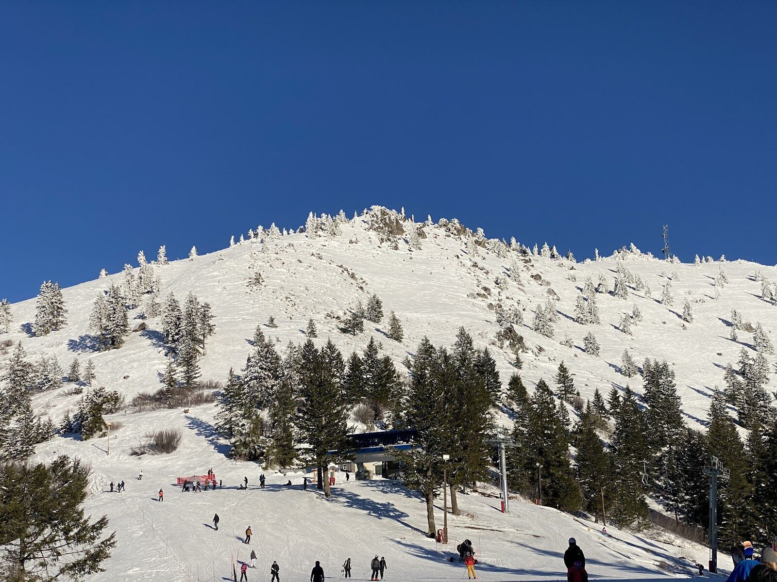 Night skiing under the lights at Bogus Basin