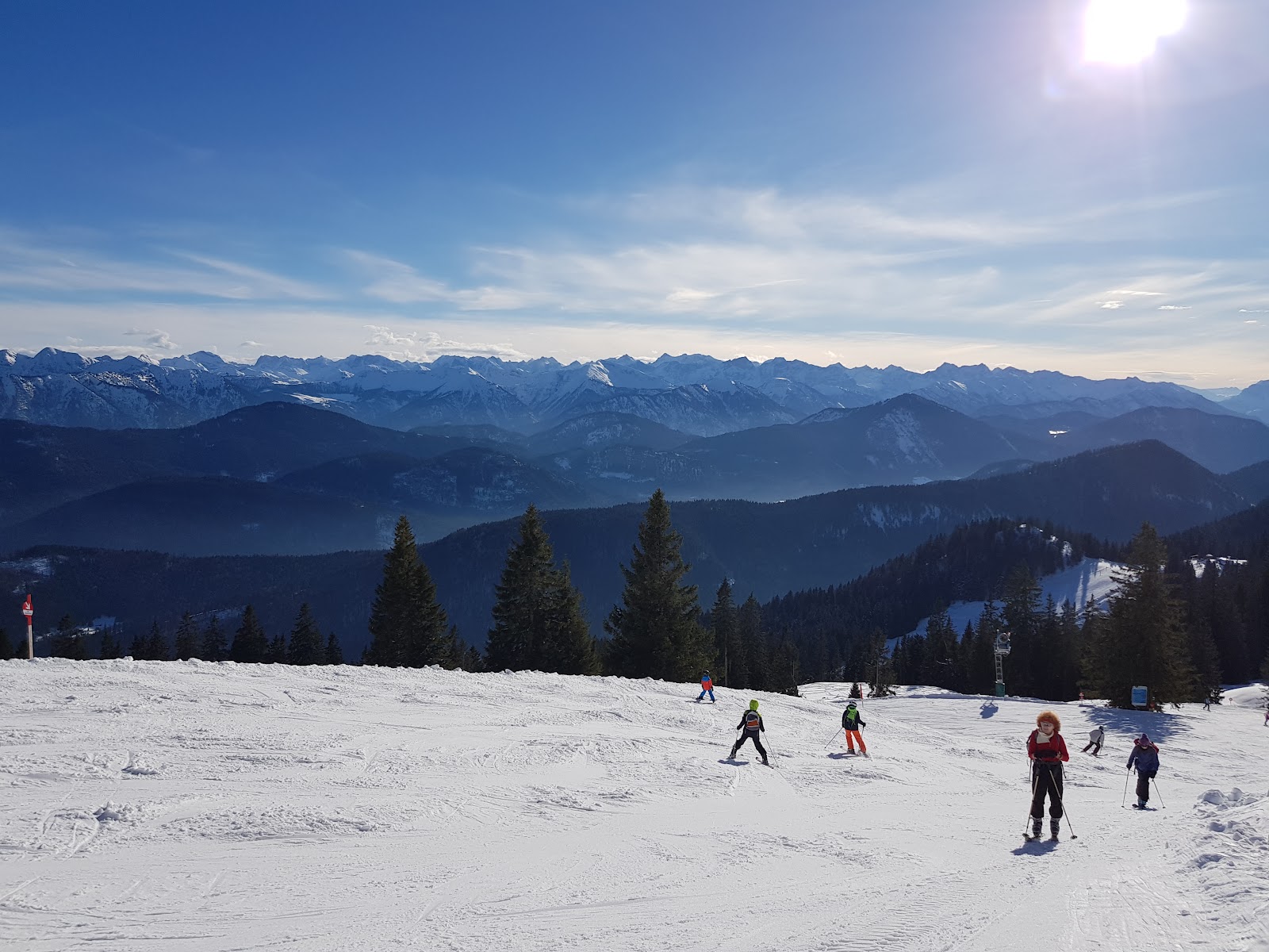 Bavarian foothills and snow at Brauneck