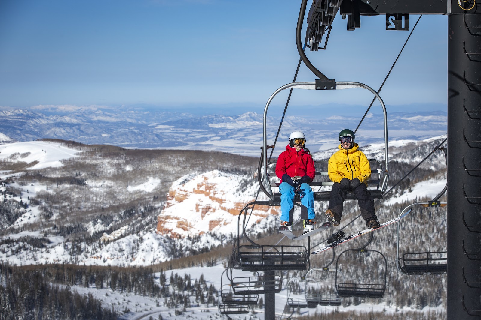 The high family ski slopes of Brian Head under snow in southern Utah