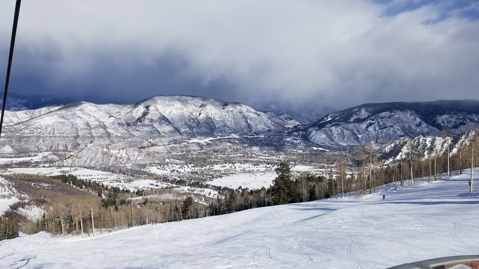 Gentle groomed slopes at Buttermilk near Aspen Colorado in winter
