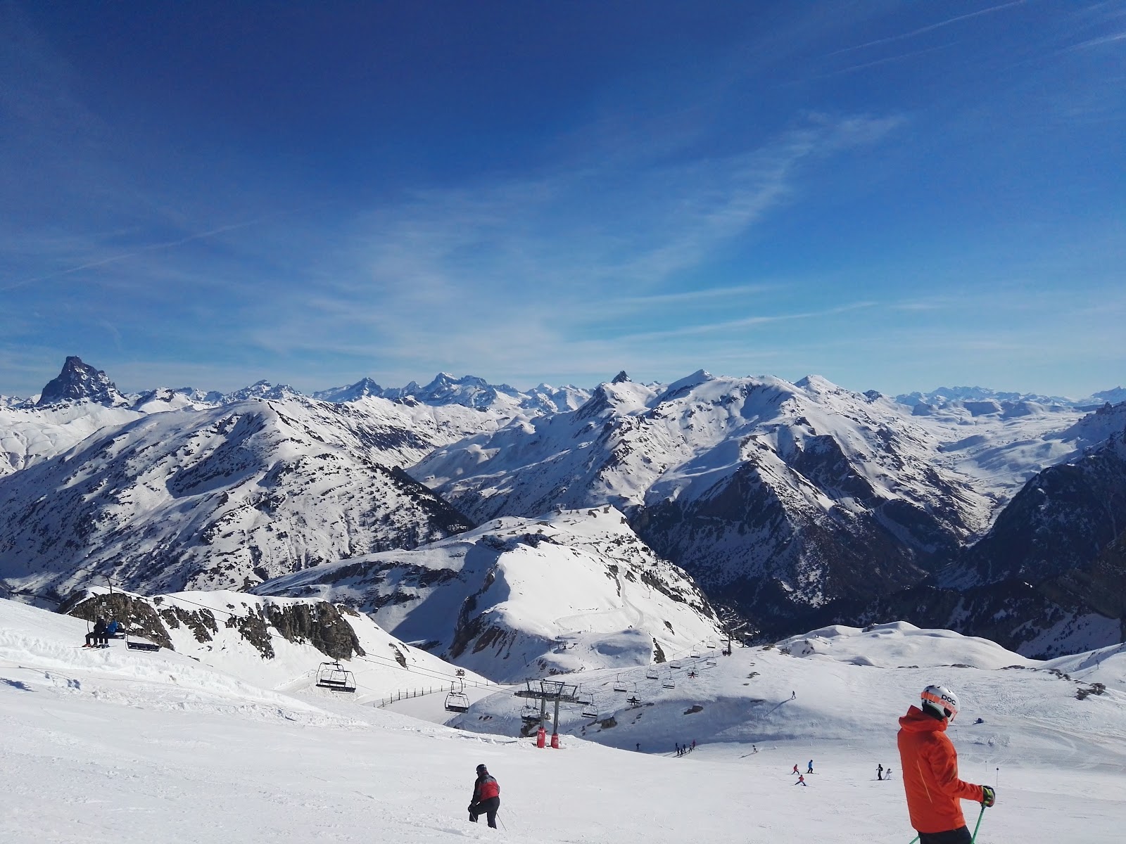 Steeper red runs and off piste snow at Candanchu near the French border