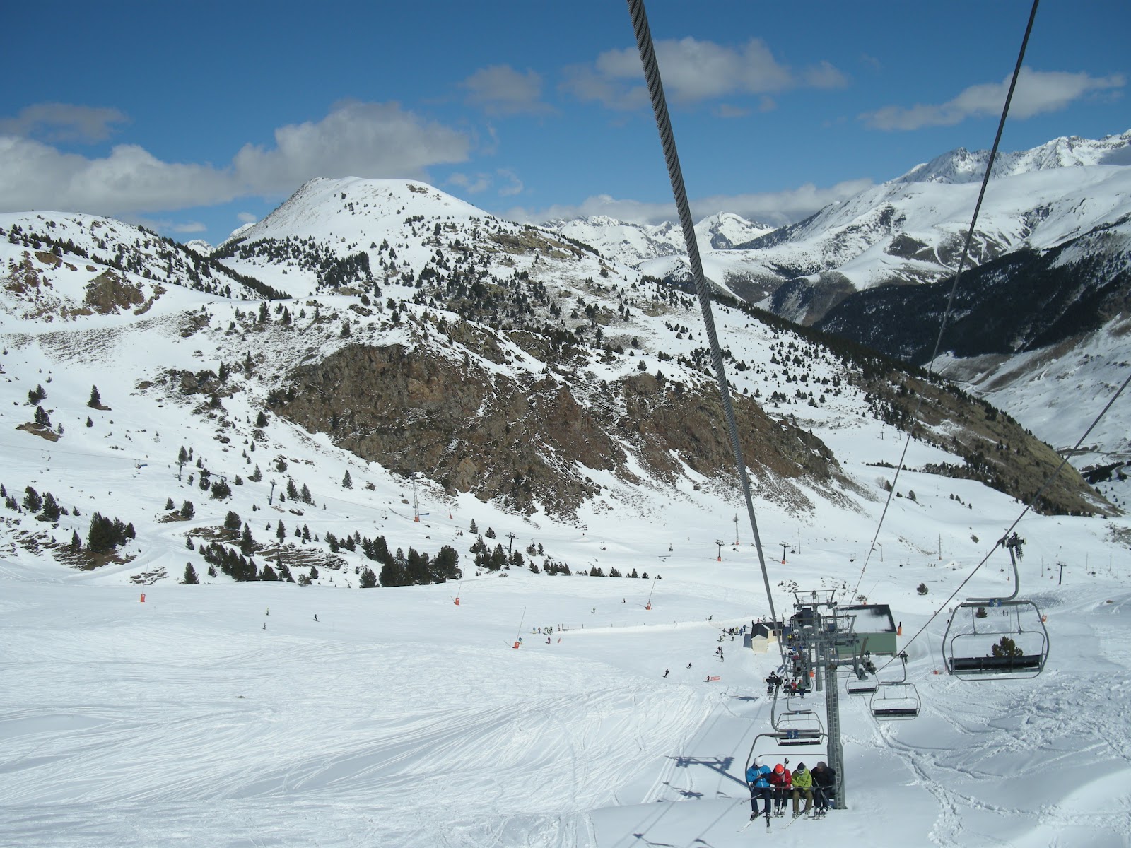 The stone village of Benasque in the valley below Cerler