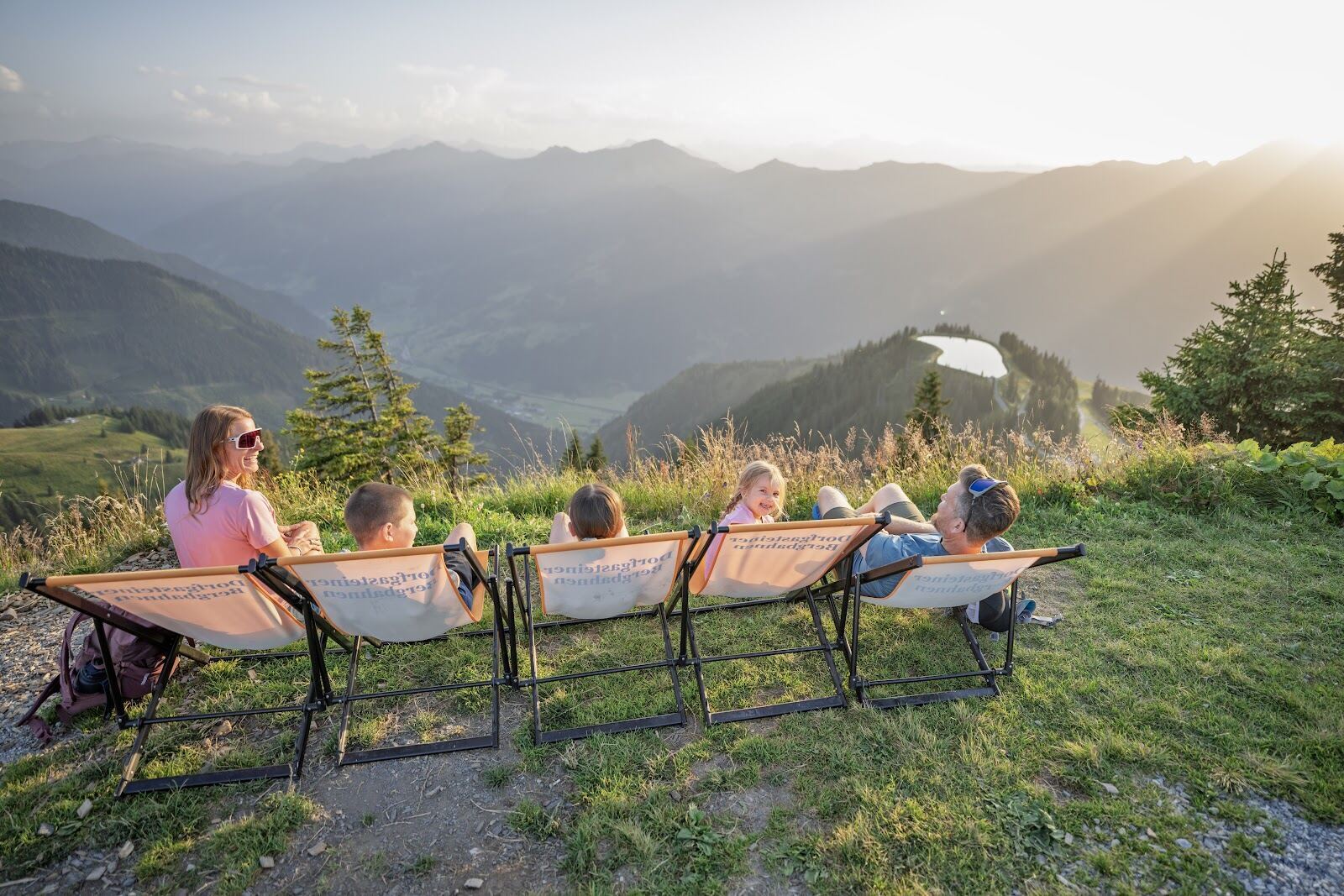 The village of Dorfgastein in the Gastein valley below its ski slopes in winter