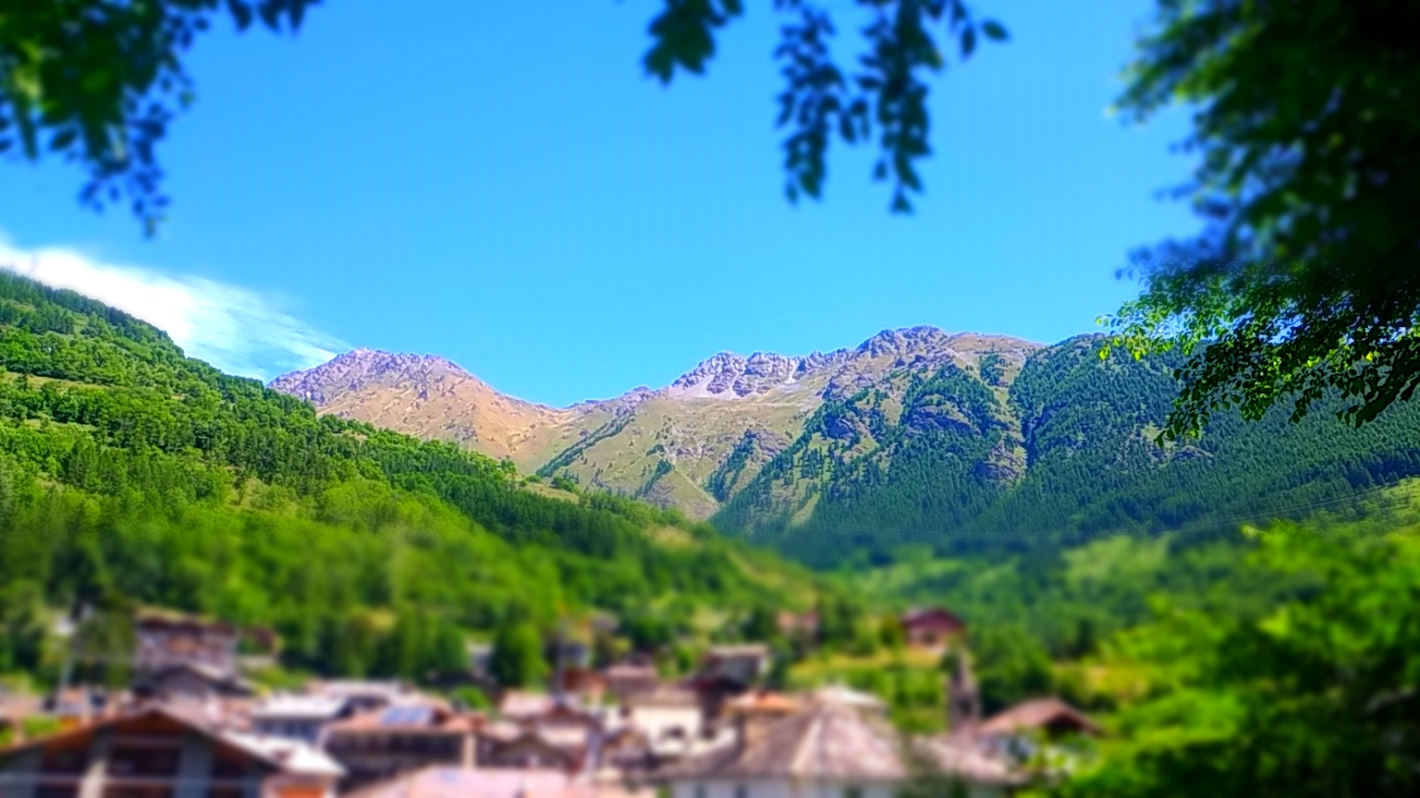 A traditional alpine village in winter in the Aosta Valley