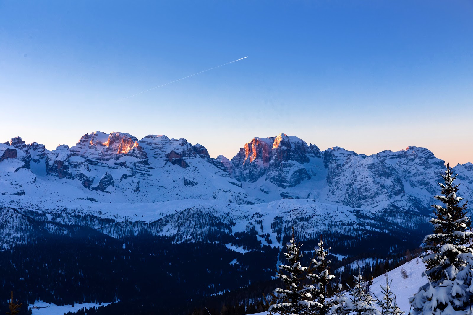 Ski slopes and lifts above Folgarida in the Val di Sole