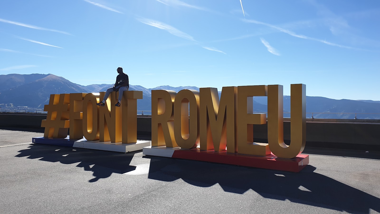 The sunny high town of Font Romeu on its Catalan plateau in winter