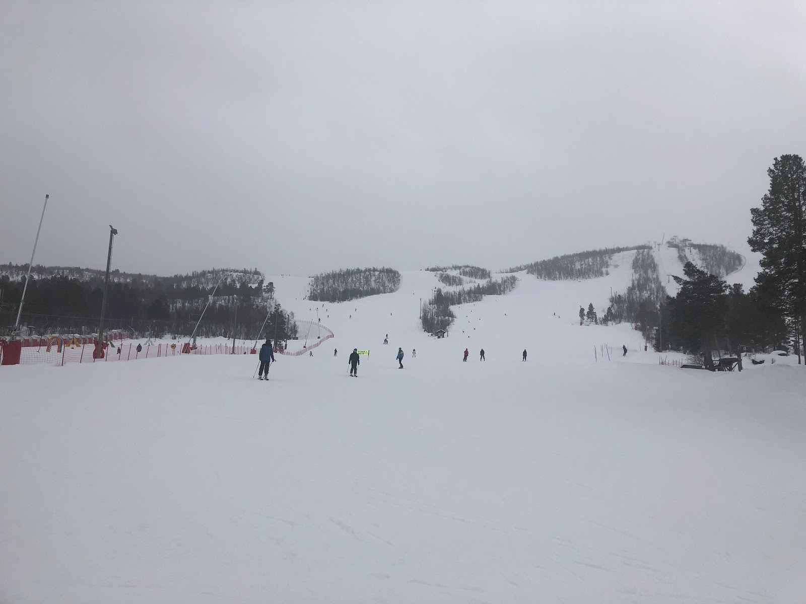Cross country ski trails crossing the high plateau around Geilo