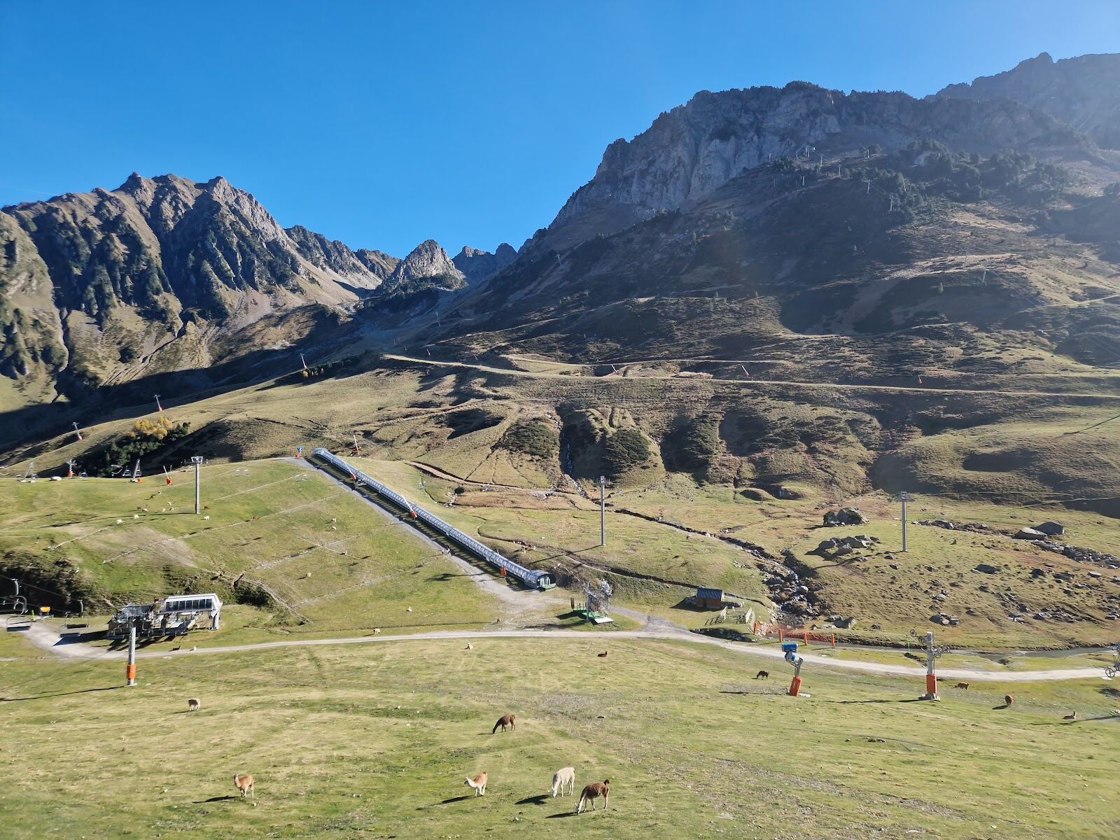 Snowy Pyrenean ridgeline above the Tourmalet pass
