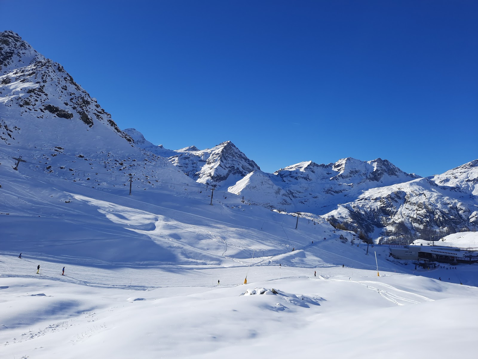 A traditional Walser village under snow in the Aosta Valley near Gressoney