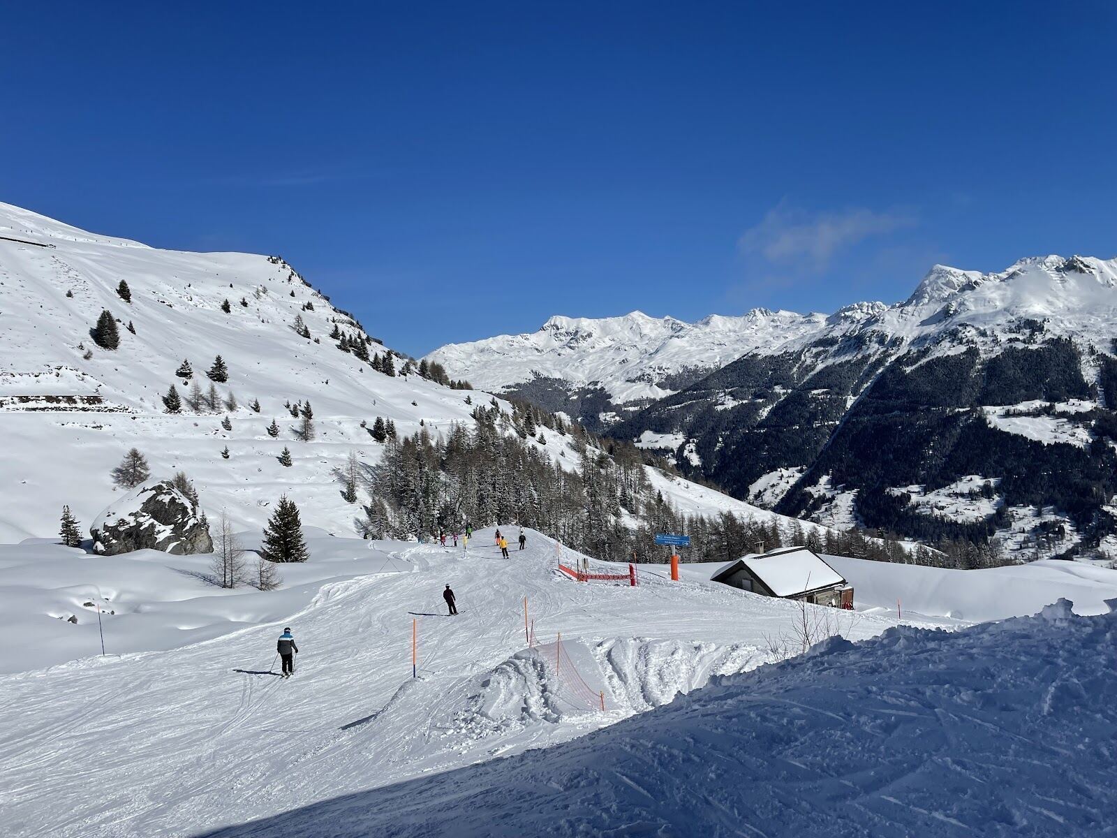 Snowy Valais peaks above the Grimentz valley