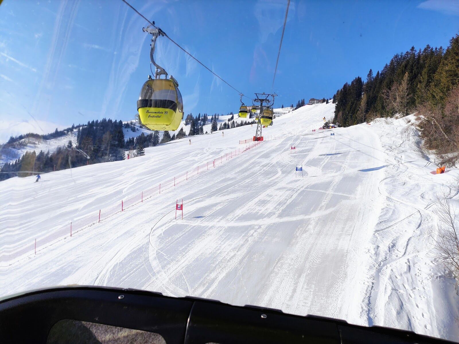 Wide groomed pistes above Grossarl in the Salzburger Land
