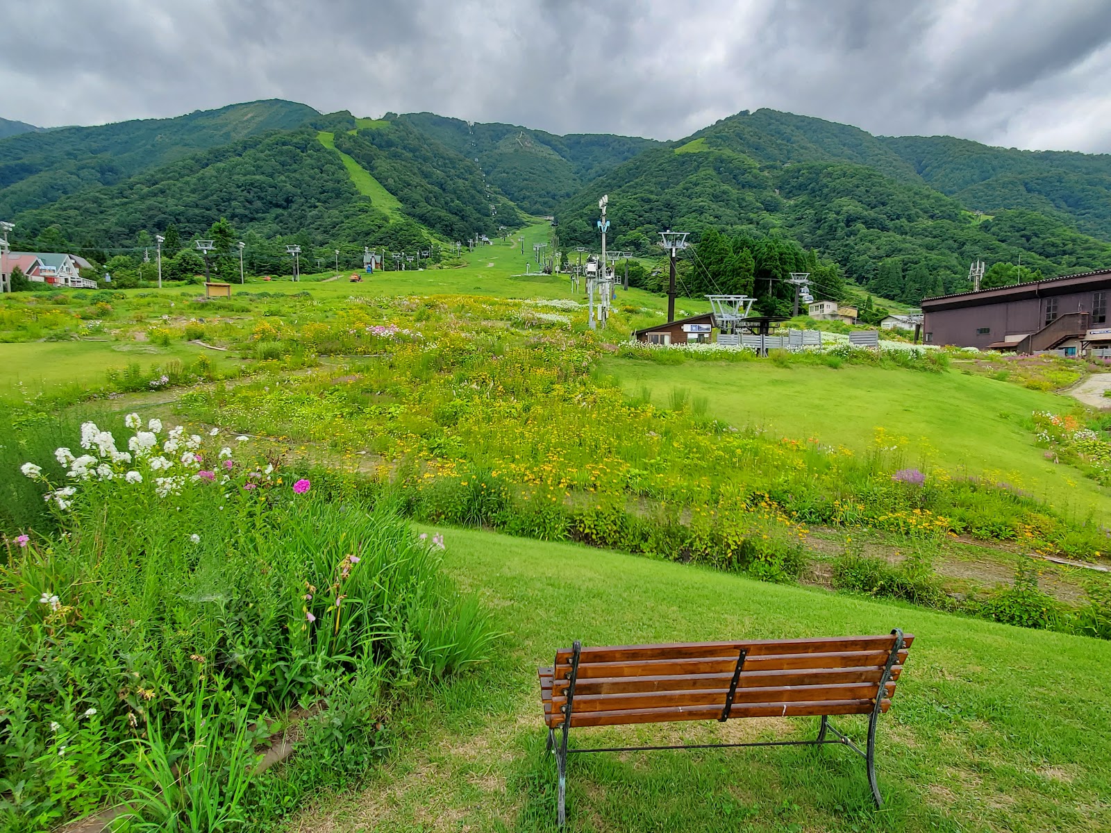 Snowy peaks of the Northern Japanese Alps above the Hakuba Valley