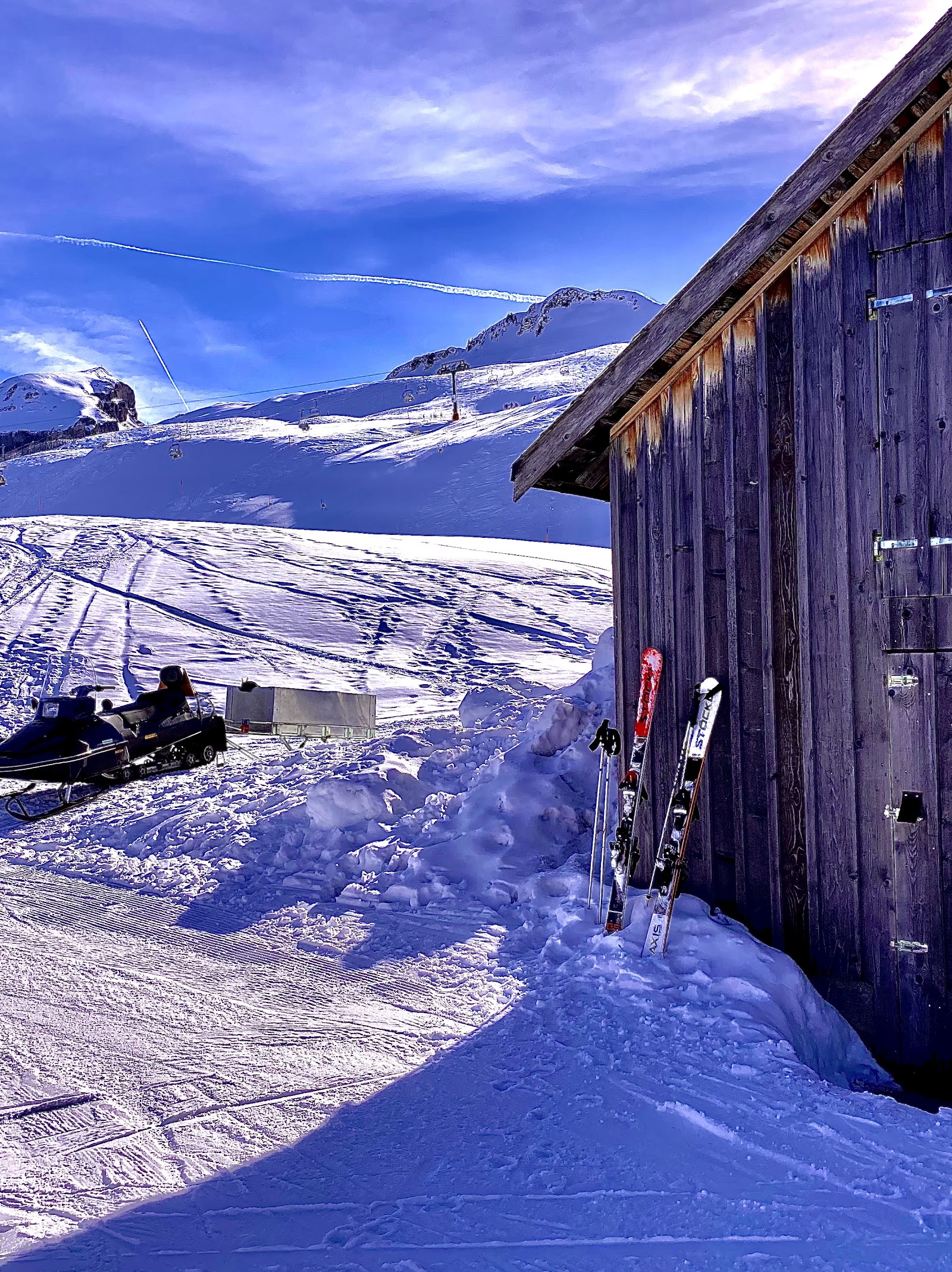 The chairlift and slopes above Weglosen at Hoch Ybrig