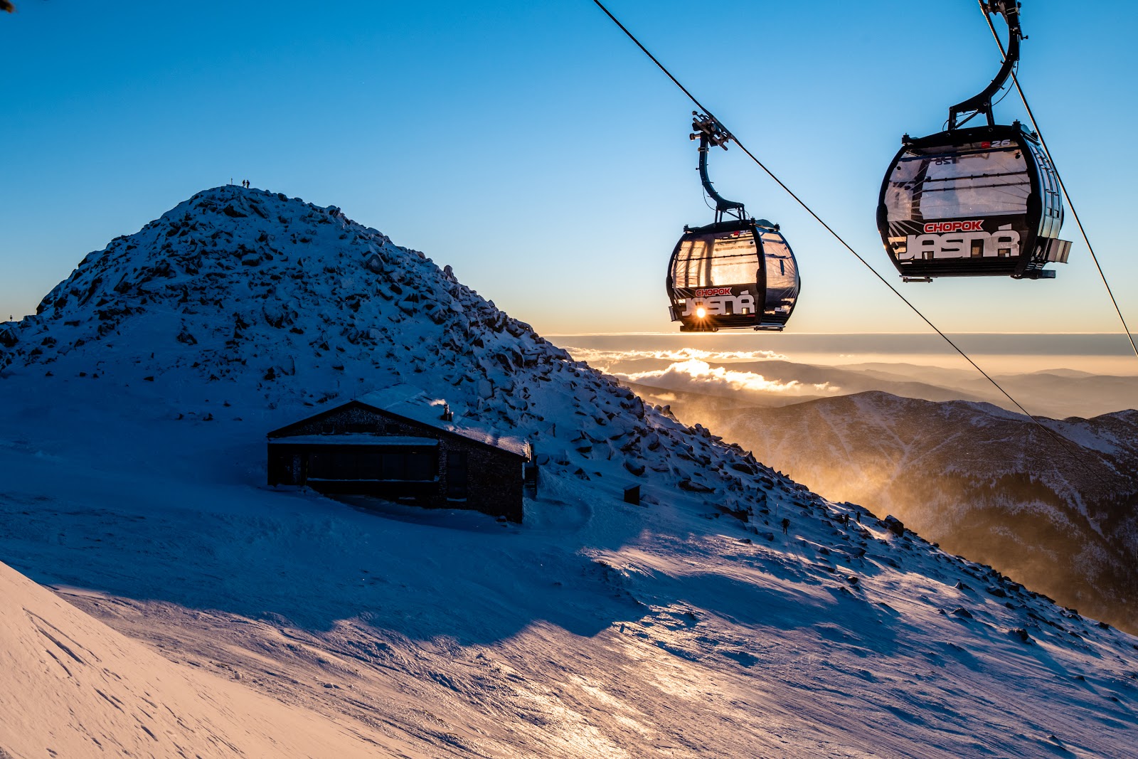 The Chopok mountain and wide pistes at Jasna in the Low Tatras of Slovakia