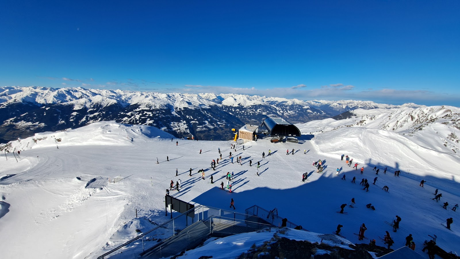 View down the Zillertal valley from the top of the Kaltenbach skiing