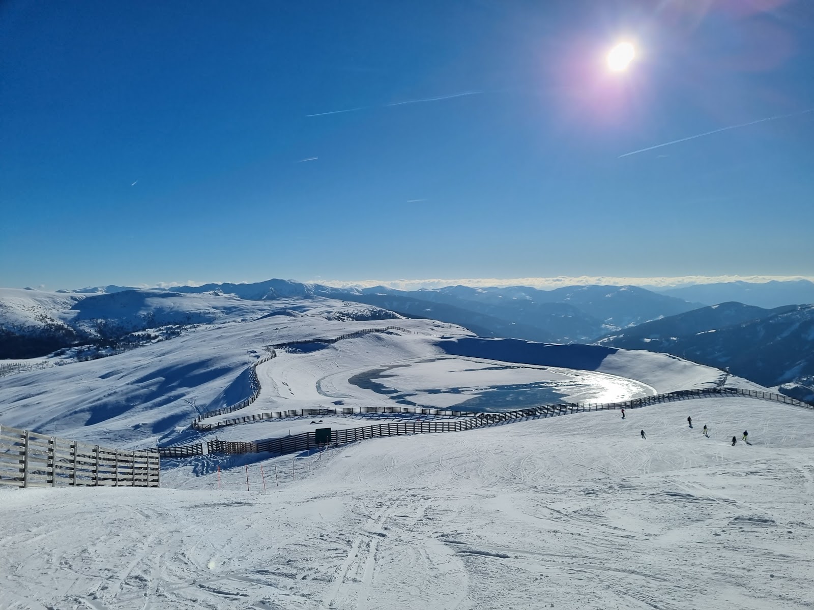 The high ski in ski out village of Katschberg under snowy slopes