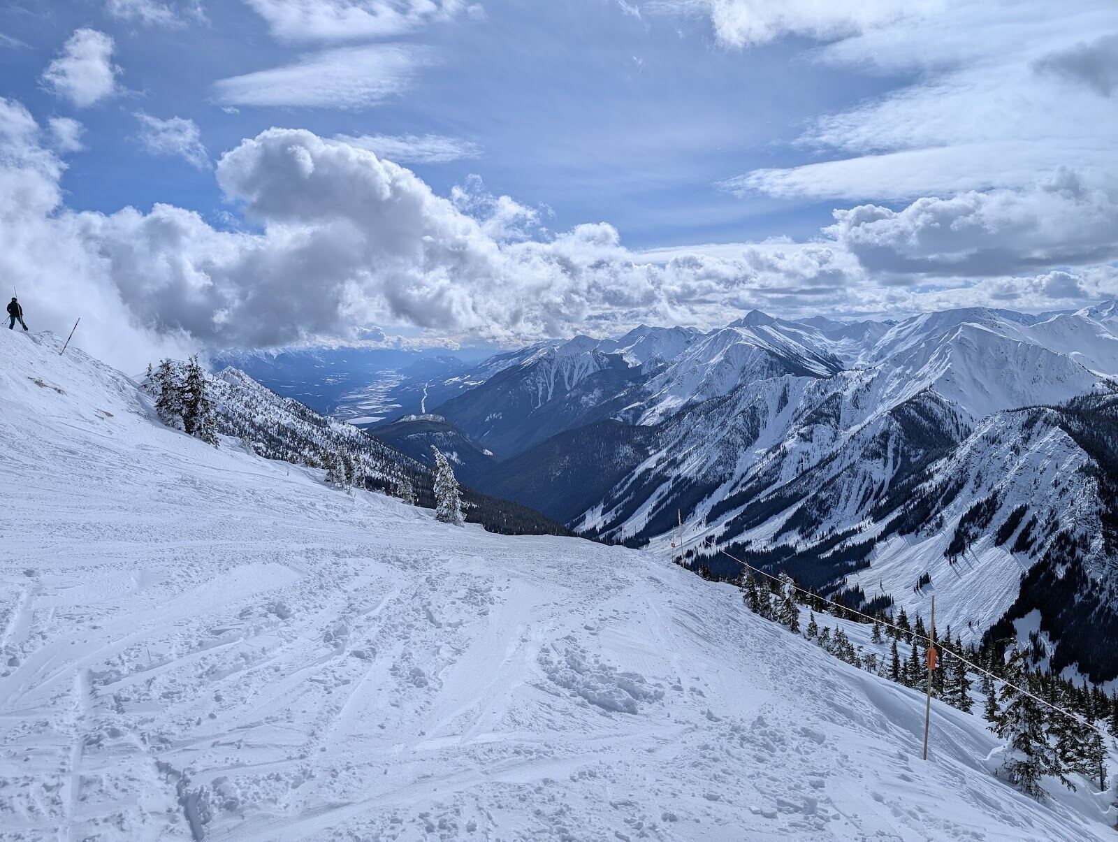 The Eagle's Eye restaurant and ridgeline views at the top of Kicking Horse