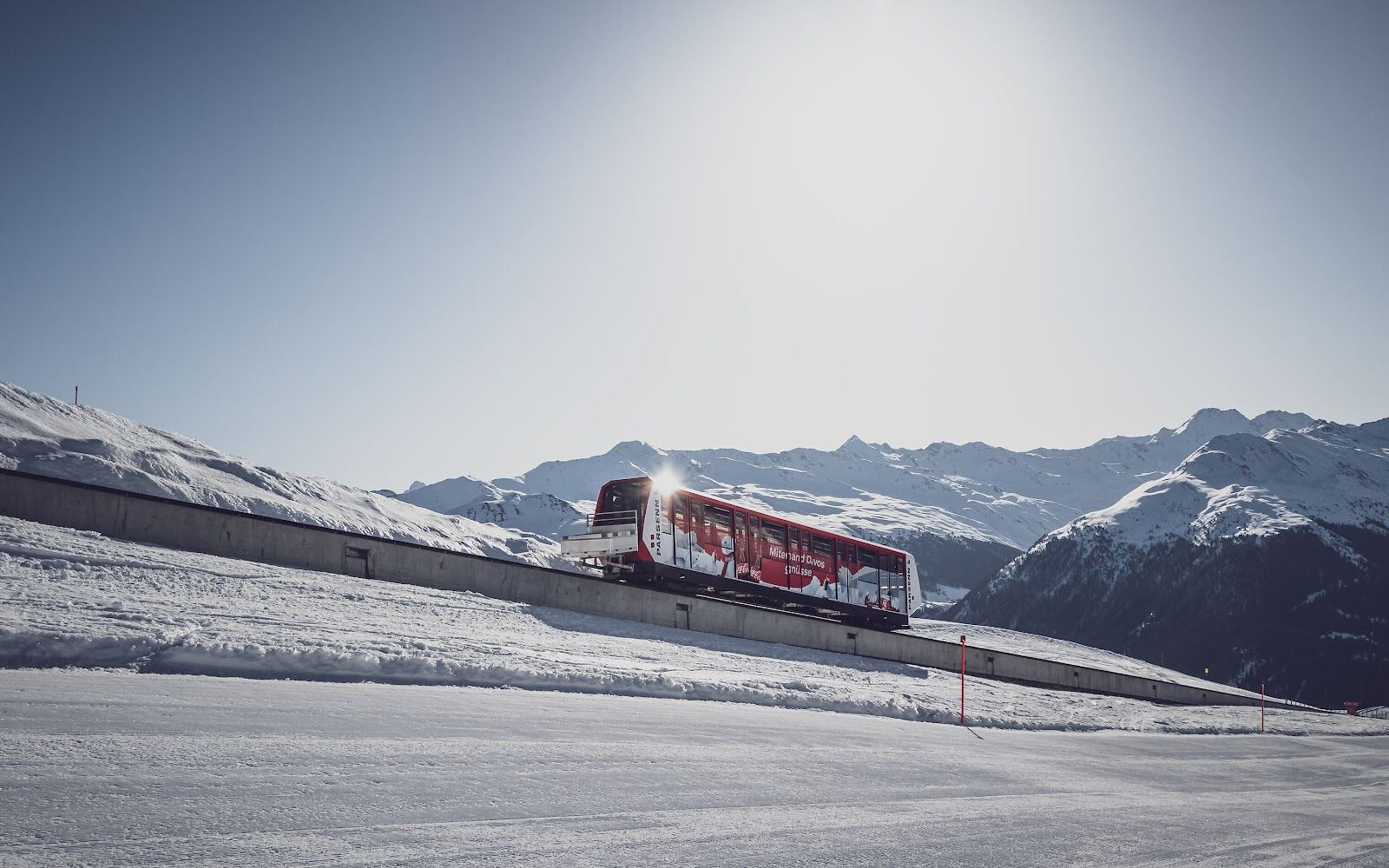 The quiet chalet village of Klosters below its ski mountains