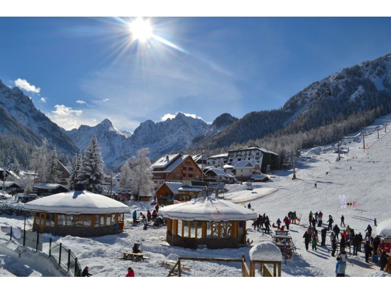 The steeper Vitranc World Cup race slope at Kranjska Gora