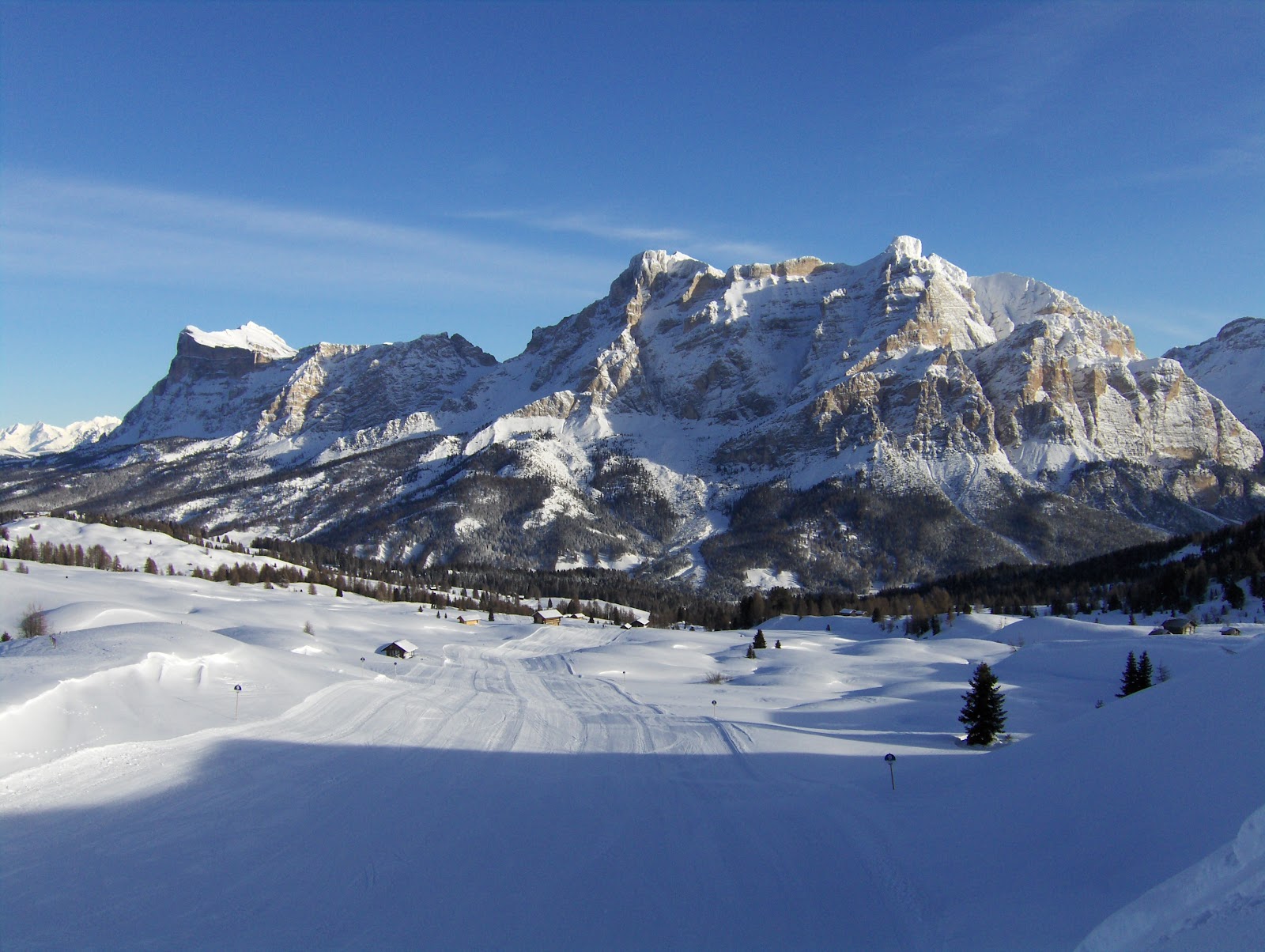The steep Gran Risa World Cup slope above La Villa