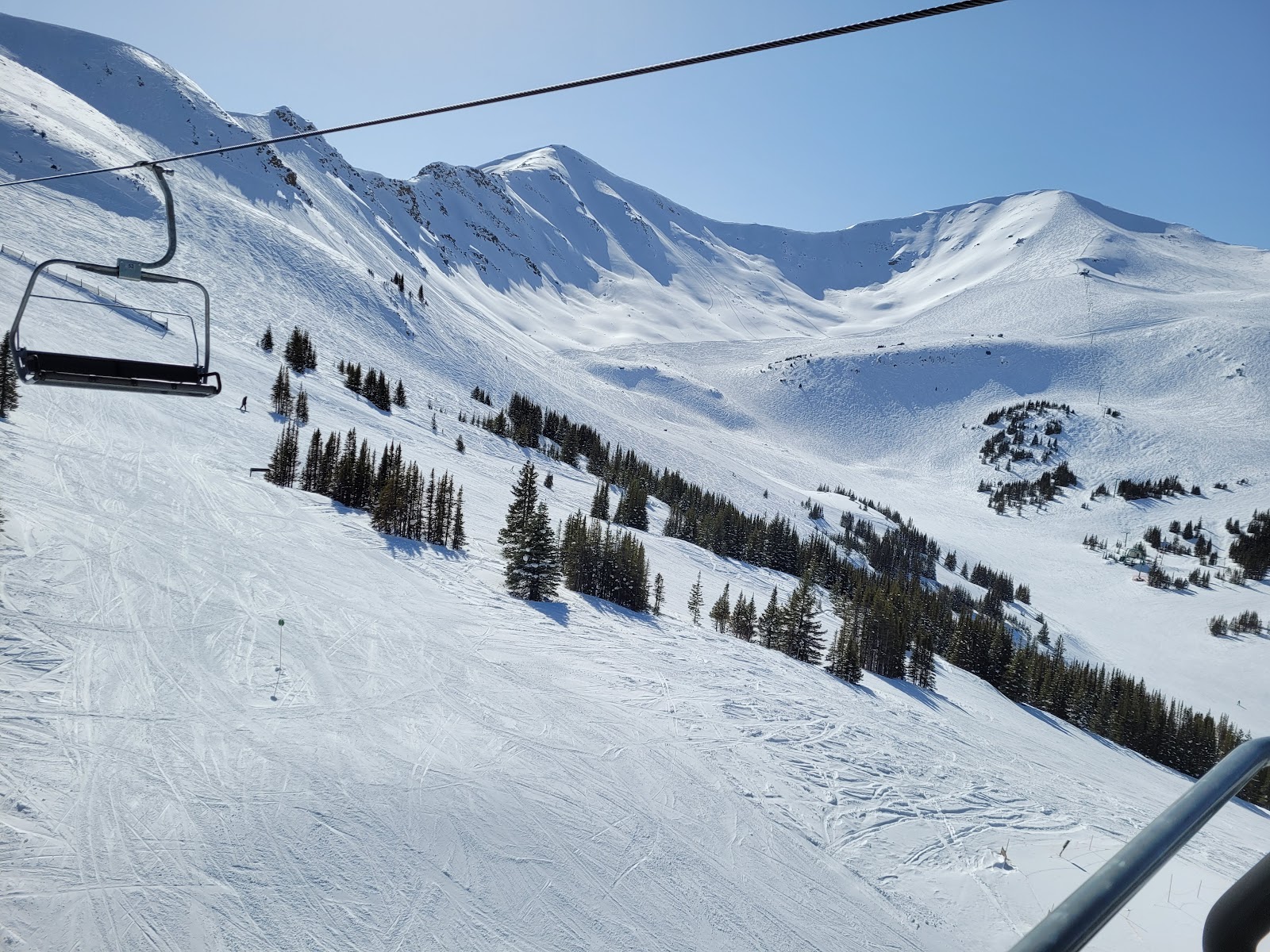 Quiet groomed runs with mountain views at Marmot Basin