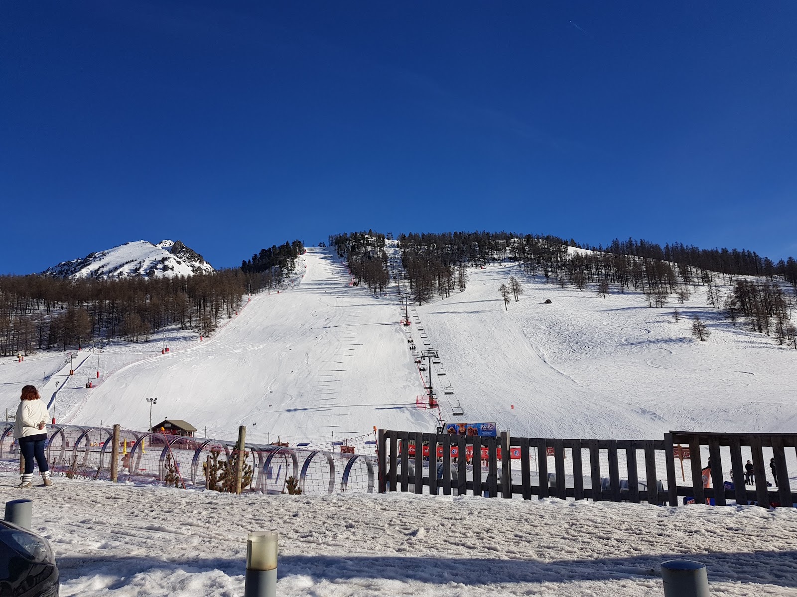 The ski village of Montgenevre on the French Italian border in winter