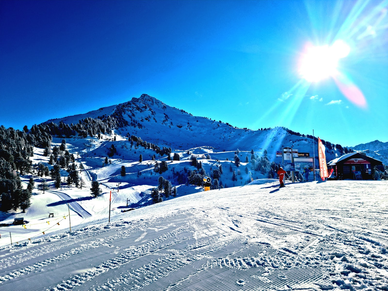 View over the Rhone valley from Nendaz in winter
