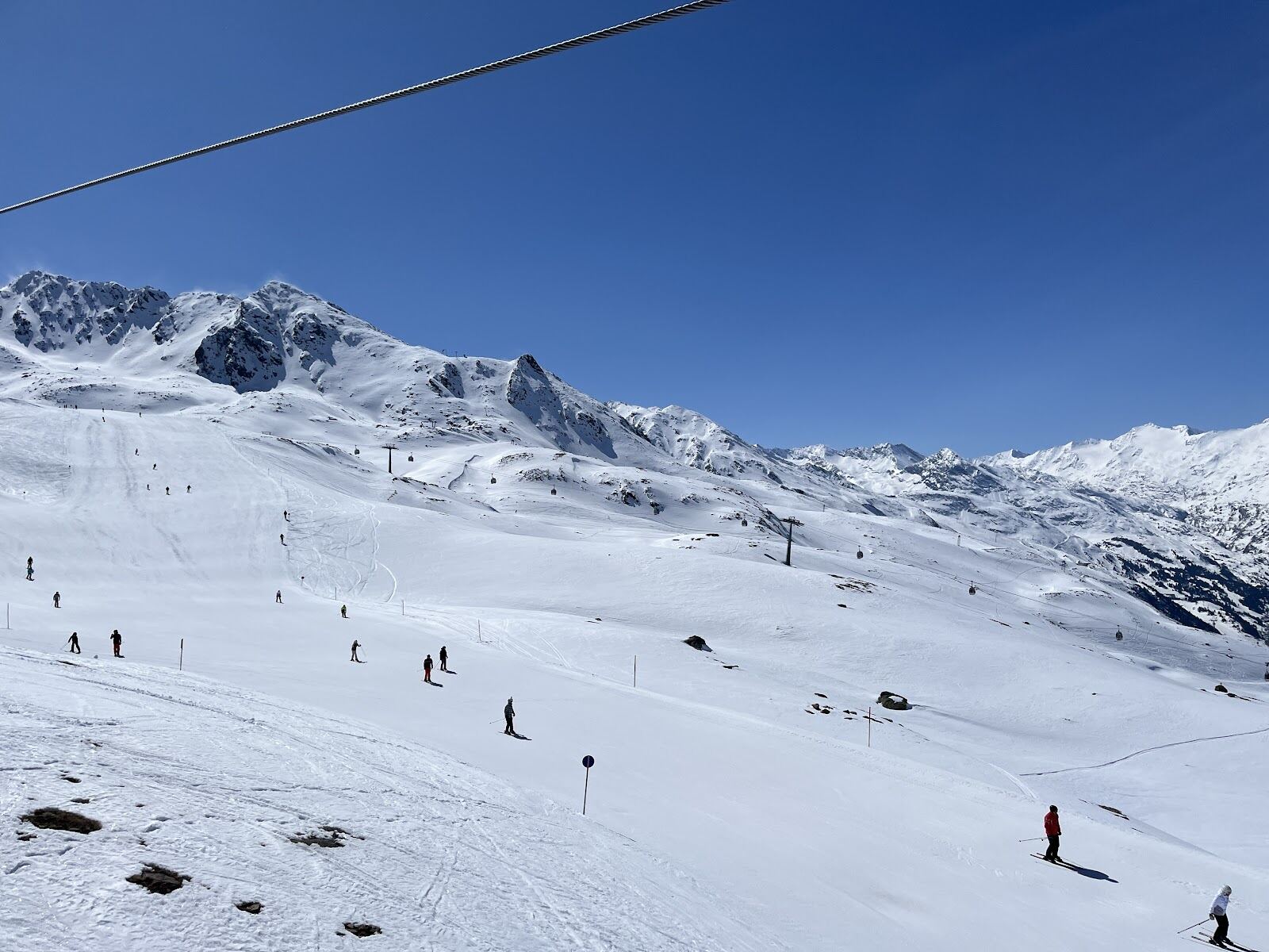 The high snowy village of Obergurgl in the Otztal surrounded by white peaks