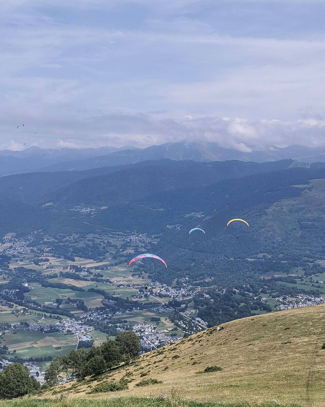 Snowy peaks of the French Pyrenees above the Espiaube sector