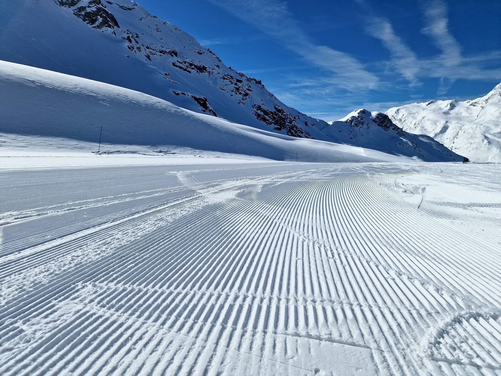 High peaks of the Tarentaise rising above Sainte Foy