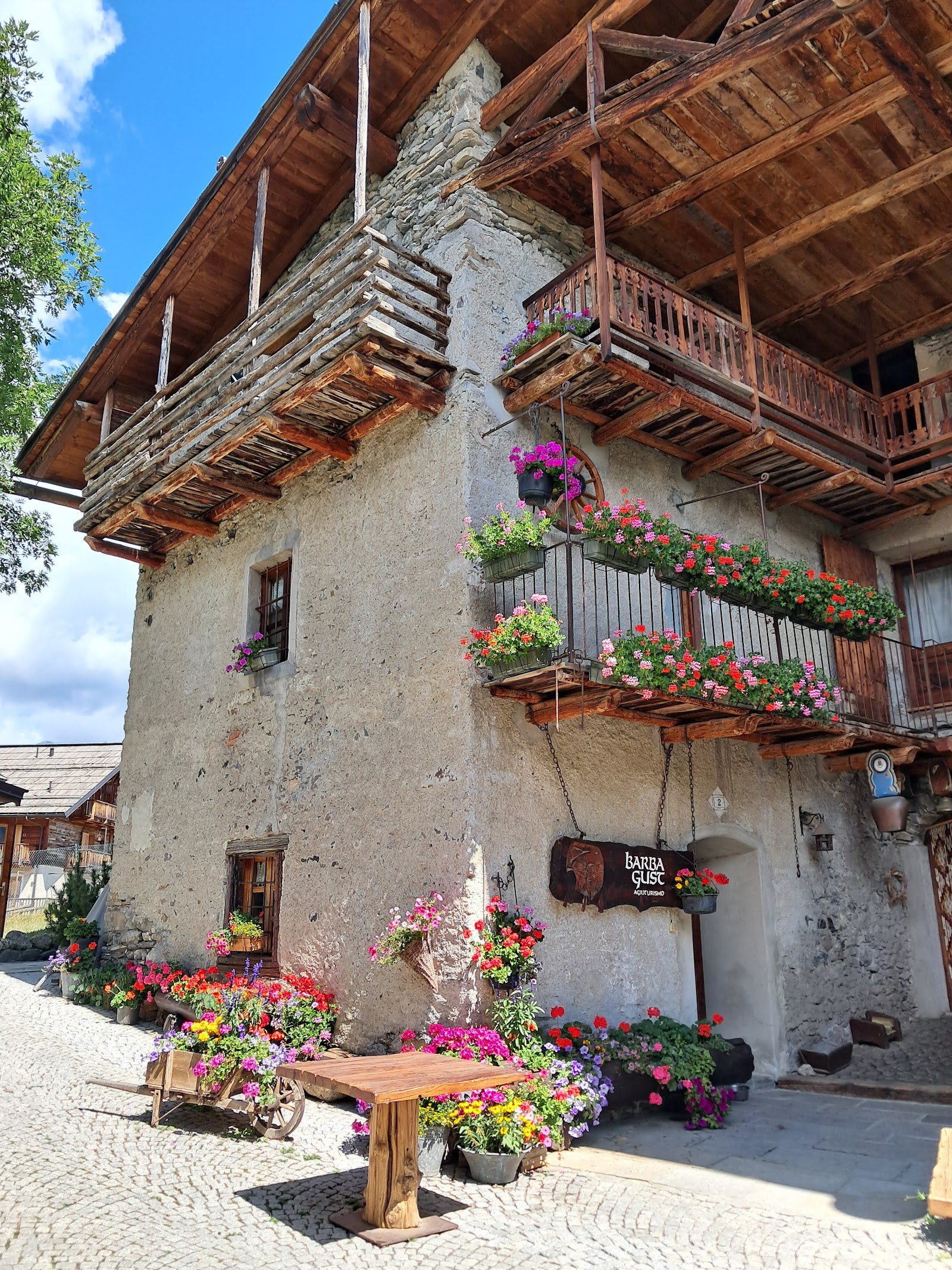 Sunny high pistes of the Via Lattea above Sansicario