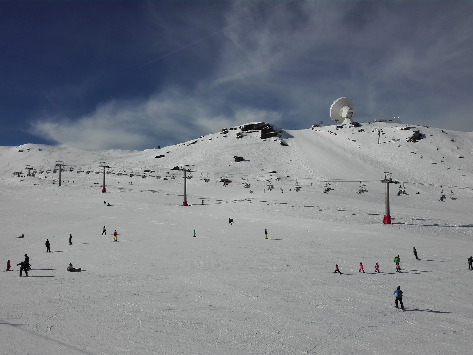 The village of Pradollano below the slopes at Sierra Nevada