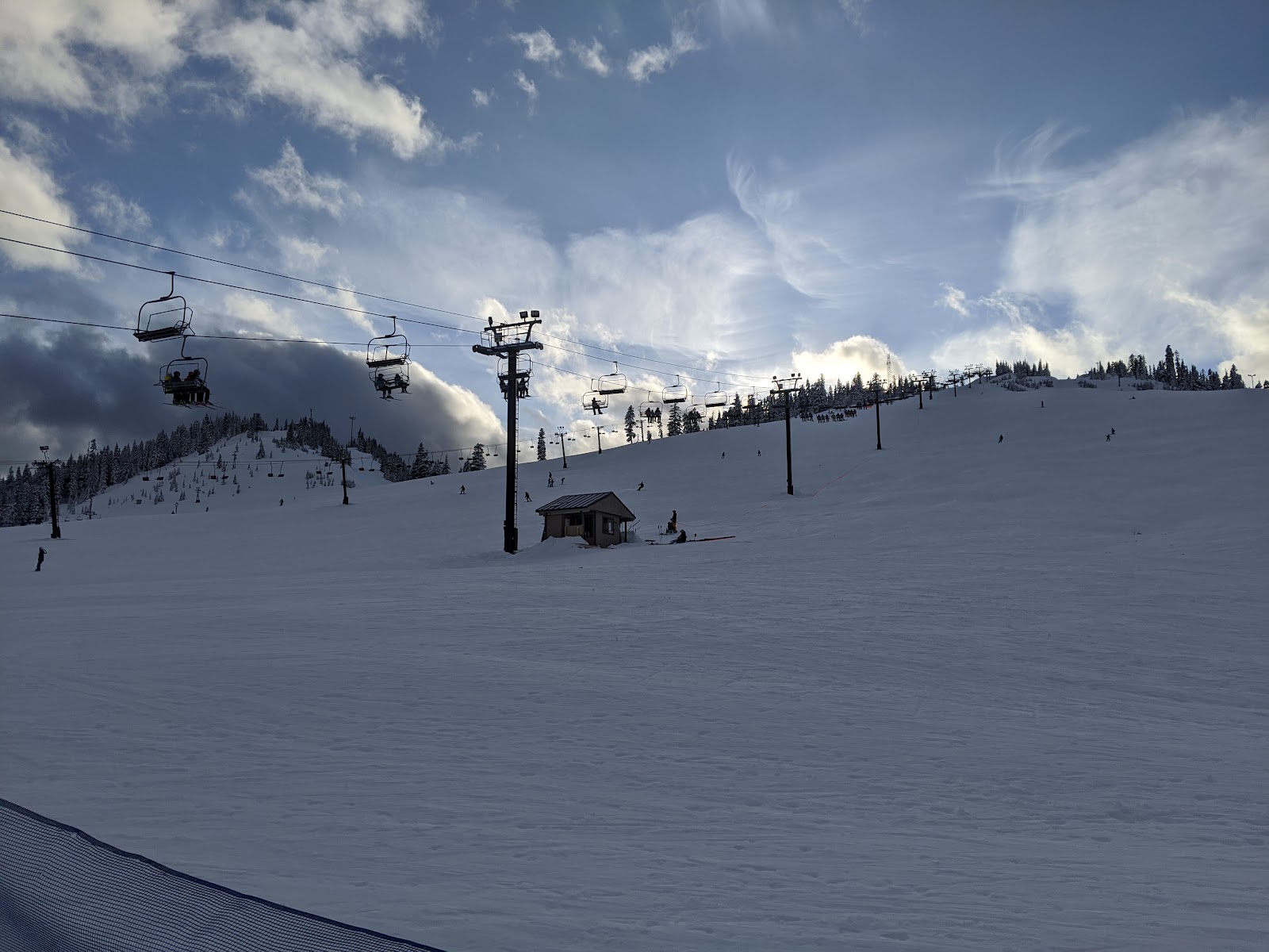 Floodlit night skiing on the slopes at The Summit at Snoqualmie