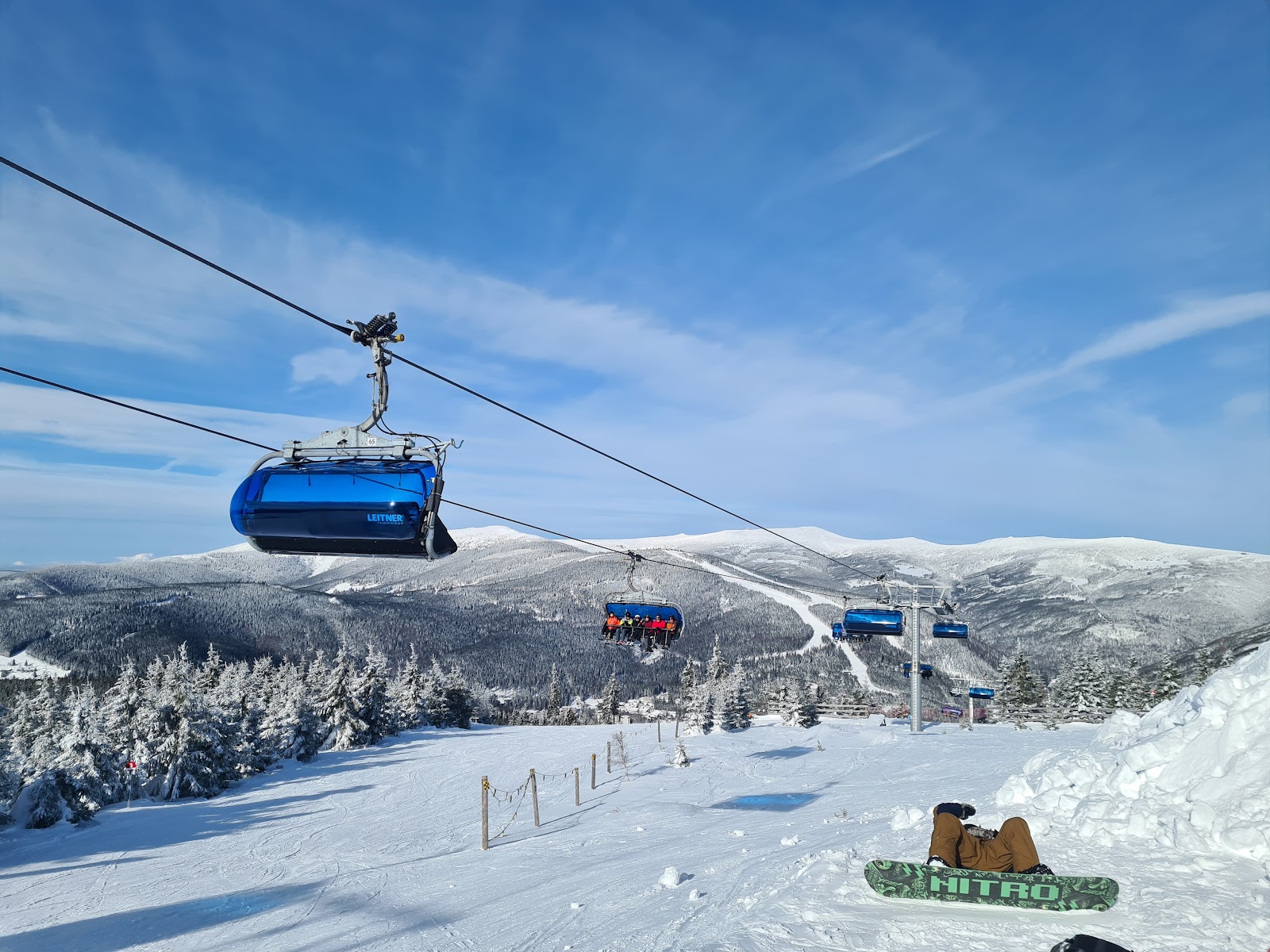 The spa town of Spindleruv Mlyn below the Krkonose mountains in winter
