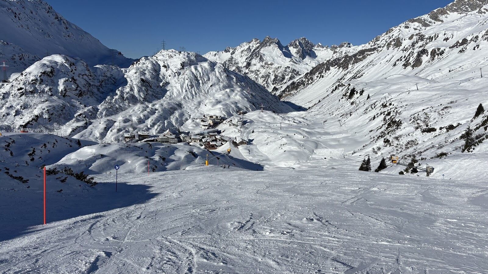 The high hamlet of St Christoph on the Arlberg pass under deep winter snow