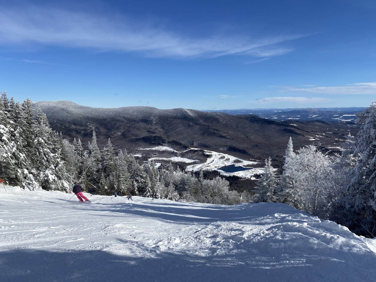 A steep narrow trail on the Front Four at Stowe