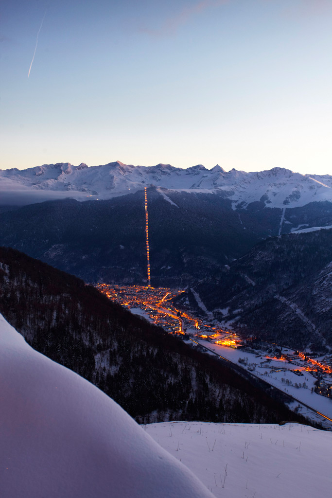 The sunny balcony station of Superbagneres above Luchon in the French Pyrenees