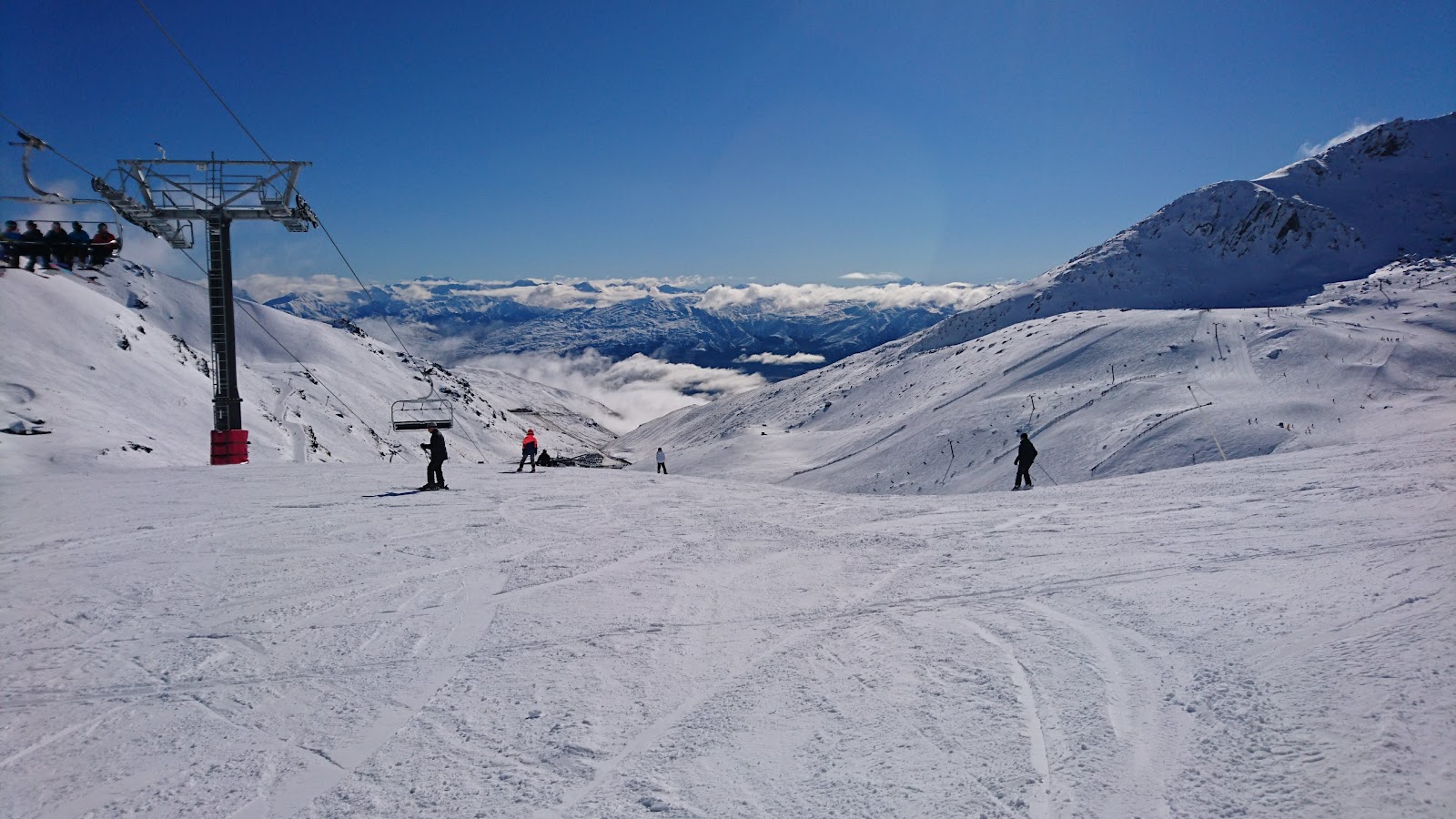 View over Lake Wakatipu and Queenstown from The Remarkables ski area