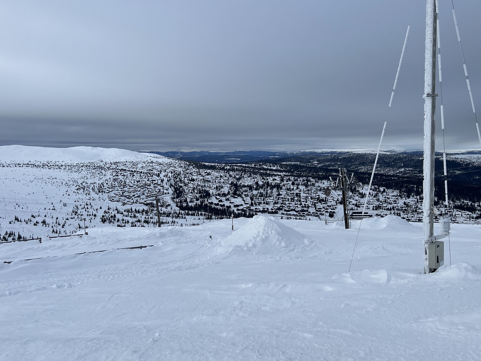 Snowy family slopes and lifts at the base of Trysil