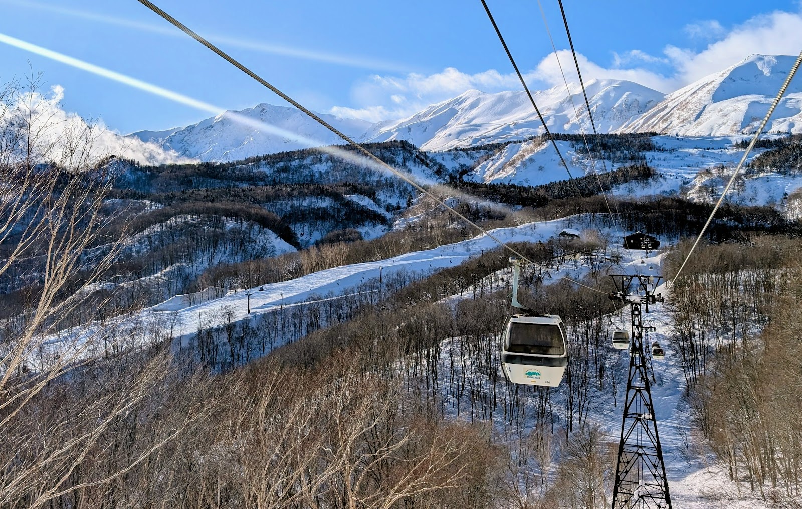 Wide groomed beginner runs at Tsugaike in the Hakuba Valley