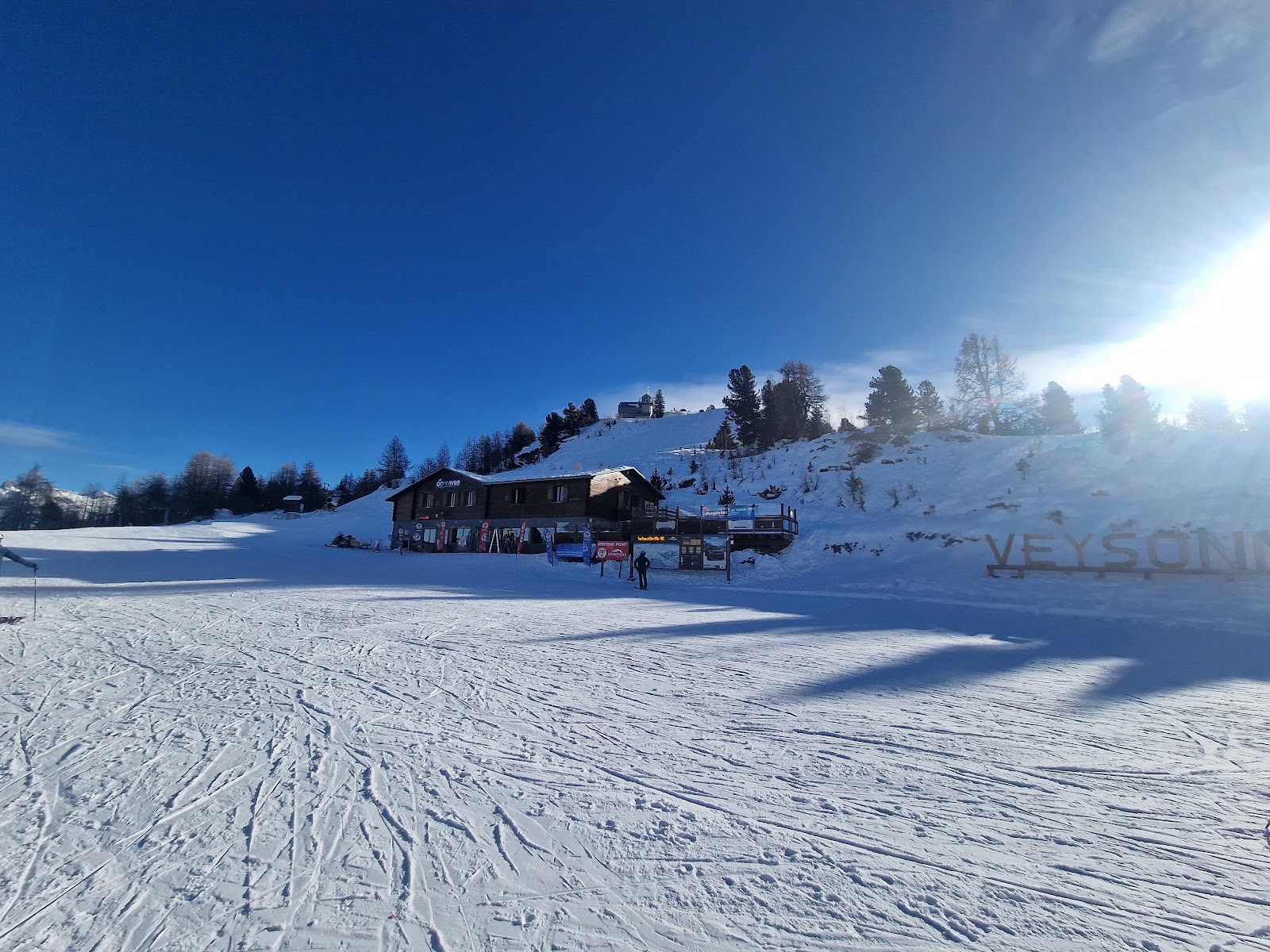 Traditional Valais chalets in the village of Veysonnaz