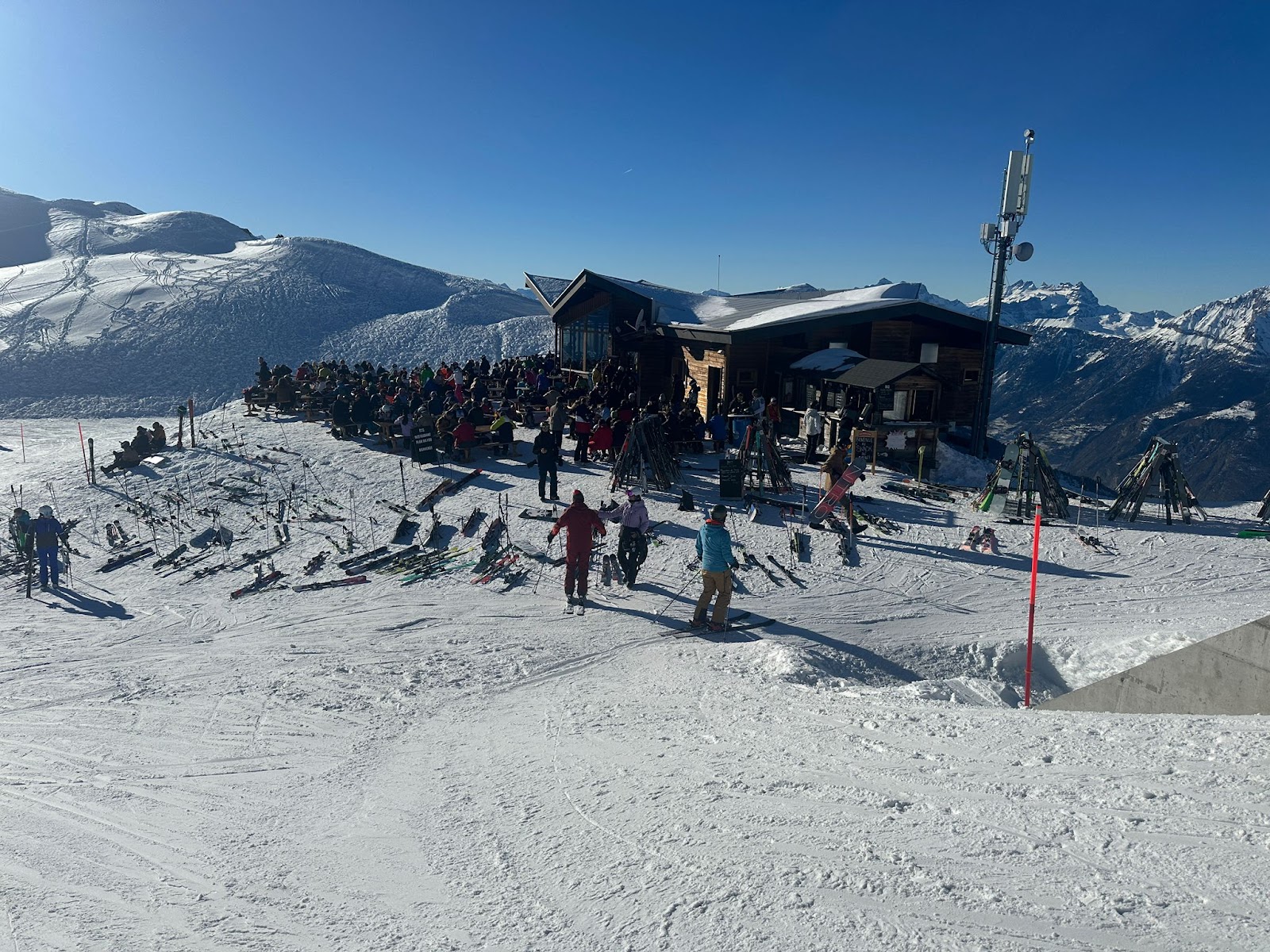 View toward Mont Fort across the 4 Vallees from Veysonnaz