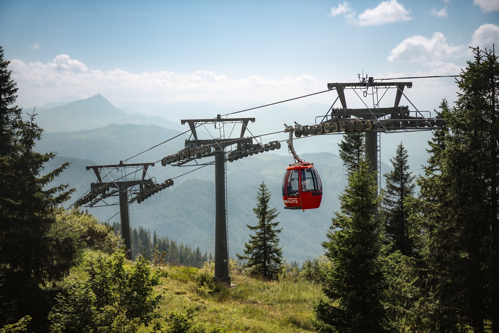 The snow sure Steinplatte pistes above Waidring